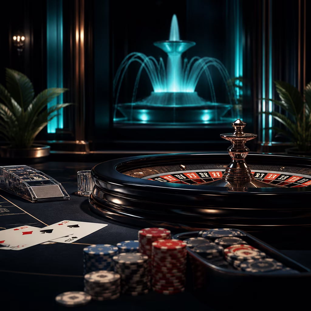 Symbolische Darstellung von Tischspielen und Live Casino